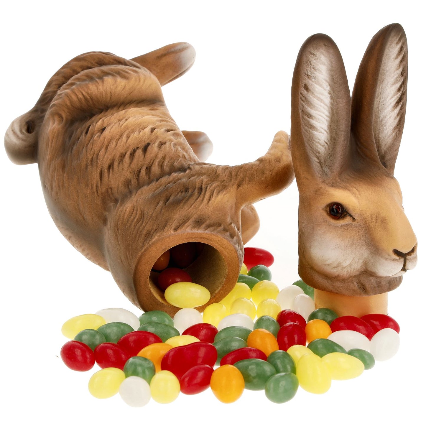 MAROLIN Upright Easter Hare With Lift-Off Head - Brown