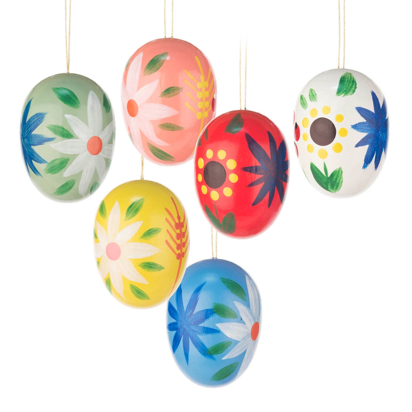 German Ornament Easter Eggs (6 eggs)