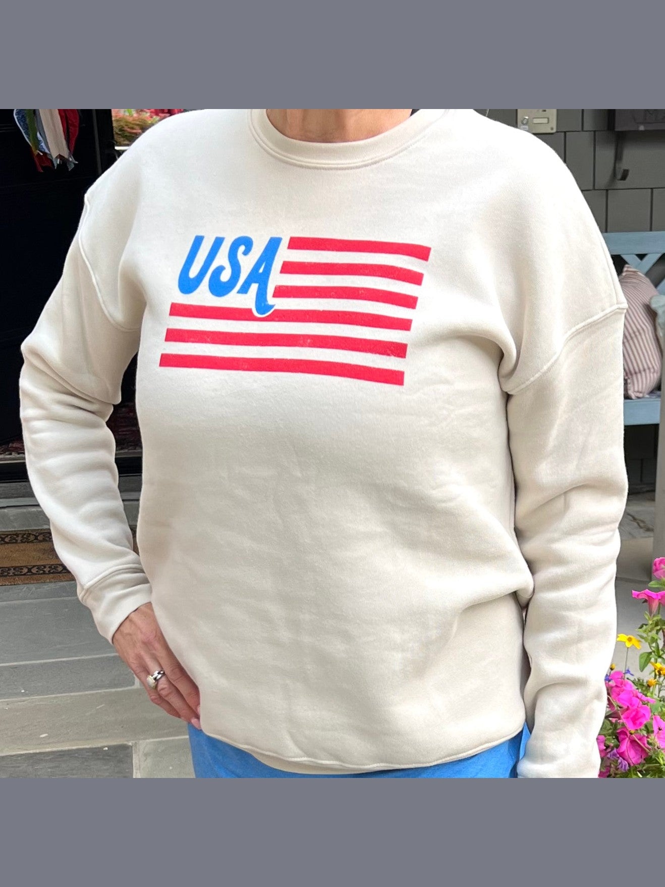 USA Flag Graphic Sweatshirt (Super Soft)