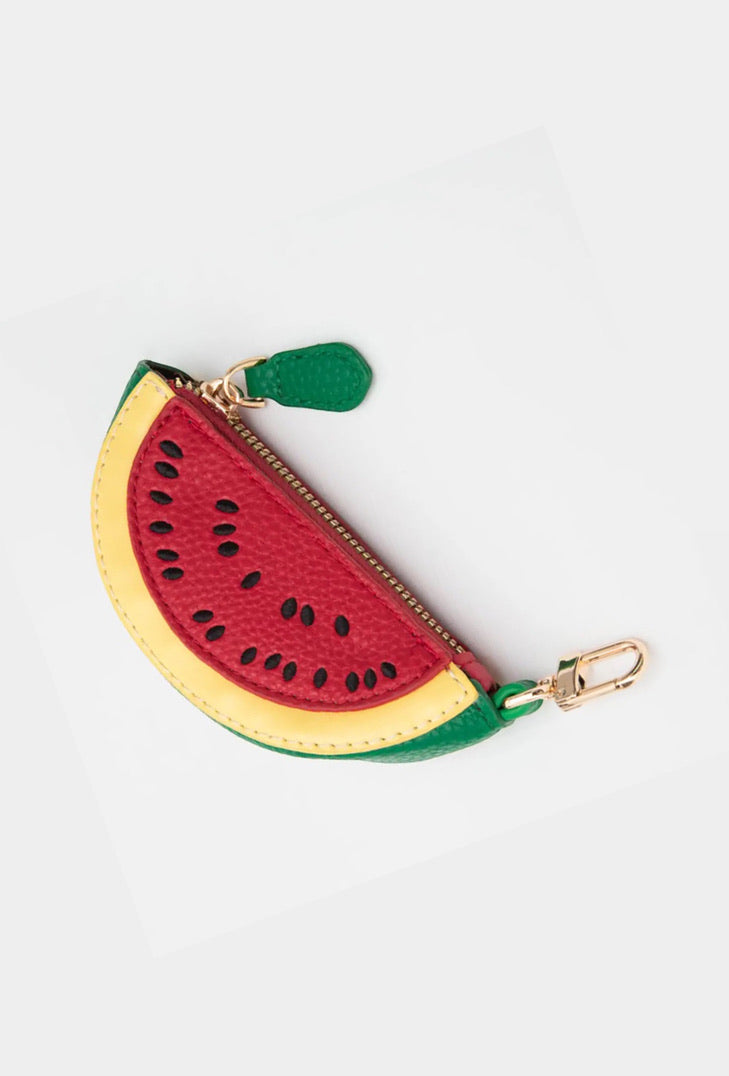 Faux Leather Watermelon Keychain / Bag Charm / Coin Purse
