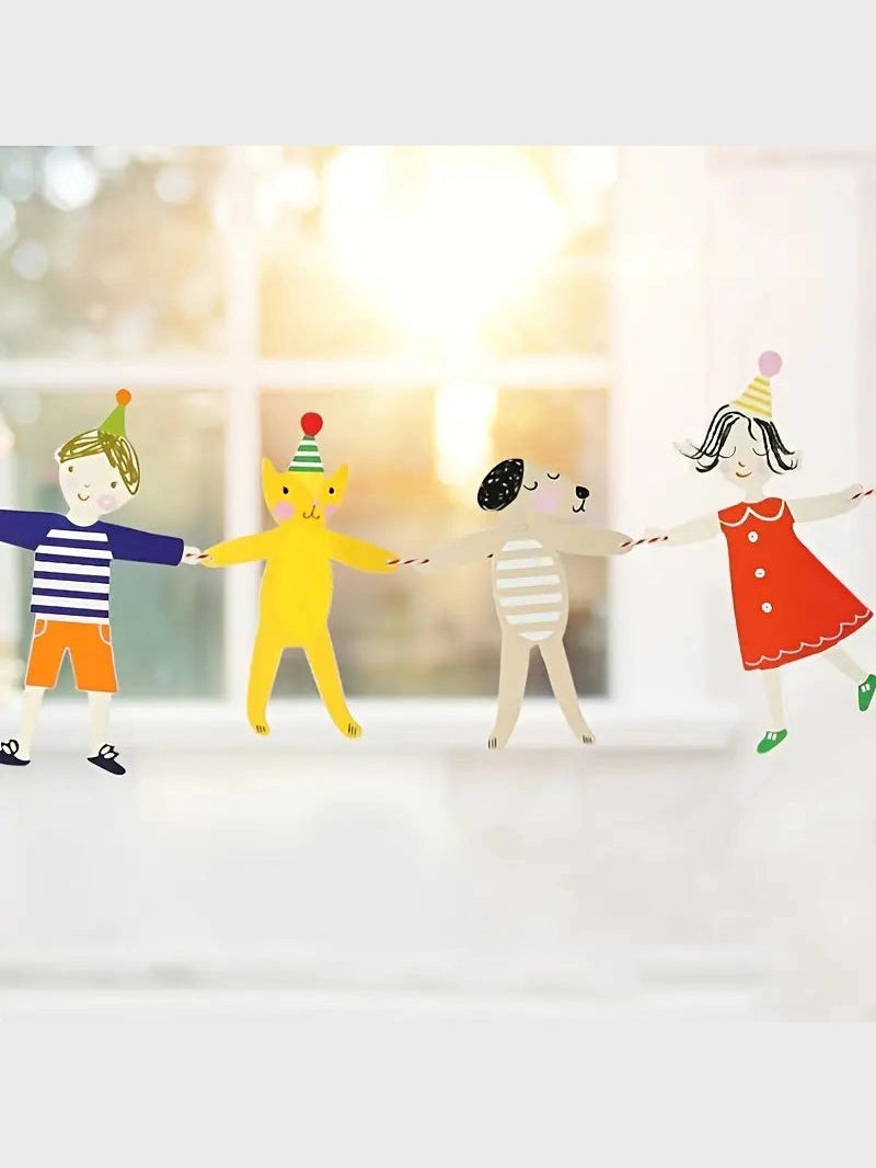 Hand-in-Hand Boy, Girl & Dog Design Garland