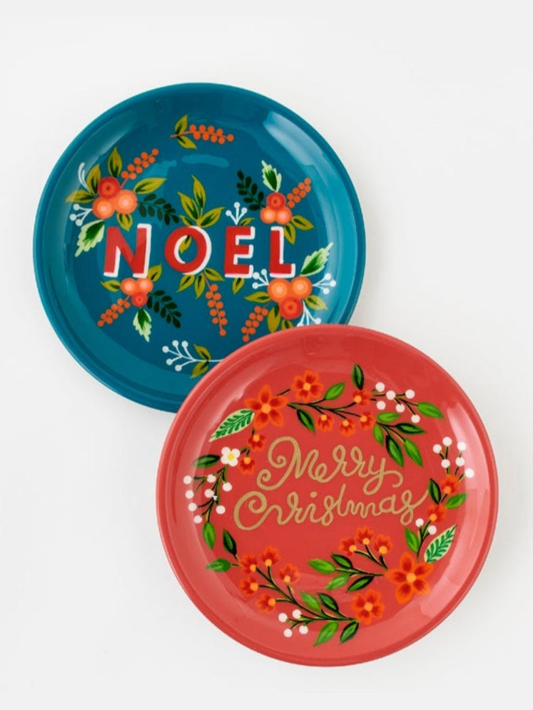 Holiday Folk Enamel Plate (2 choices)