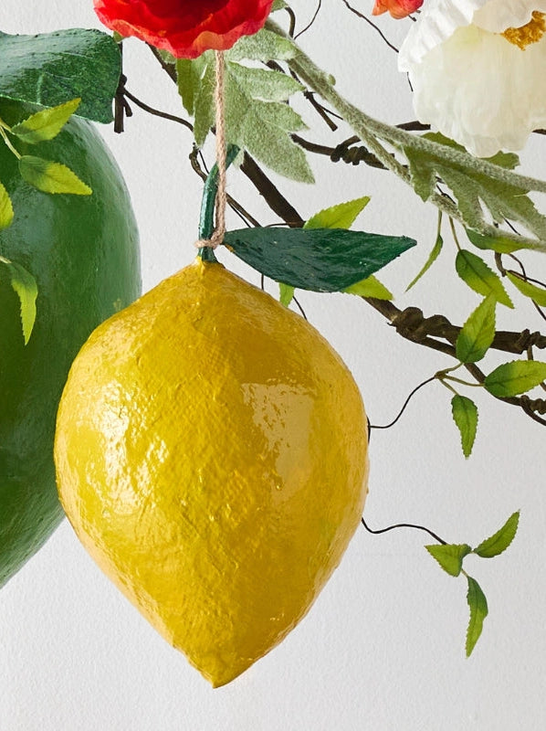 Paper Mache Lemon 10"