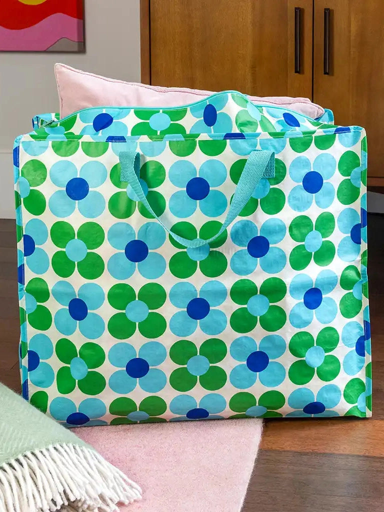 Jumbo Storage Bag: Blue Daisy