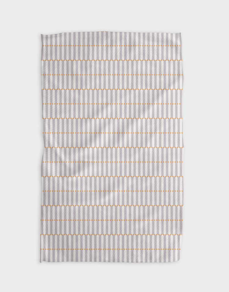 Geometry Rideaux Mandarine Kitchen Tea Towel