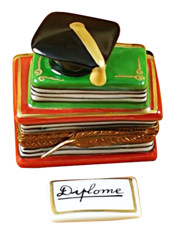 Graduation Book with Diploma Limoges Box by Rochard