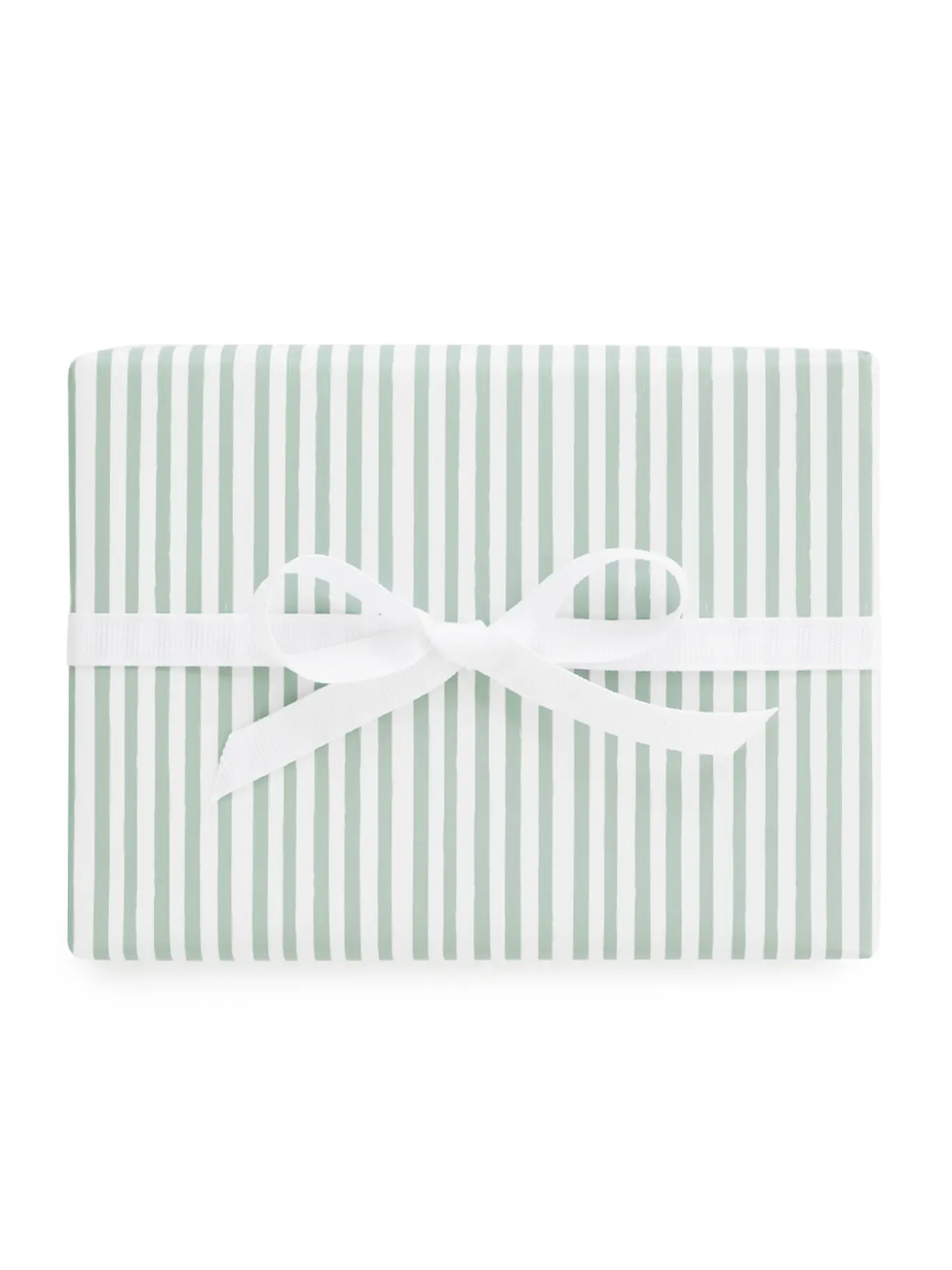 Green Painted Stripe, Wrapping Paper Roll