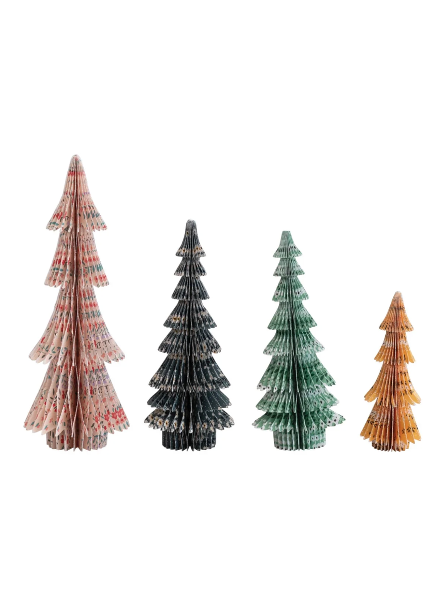 Handmade Folding Honeycomb Chintz Pattern Tree Set