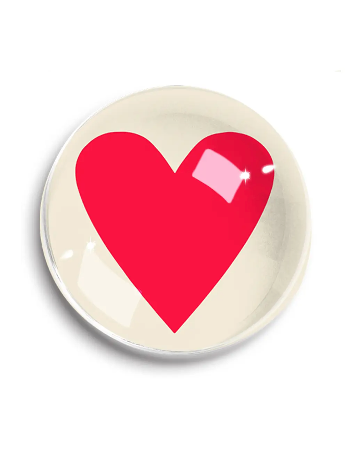 I Heart You Crystal Dome Paperweight