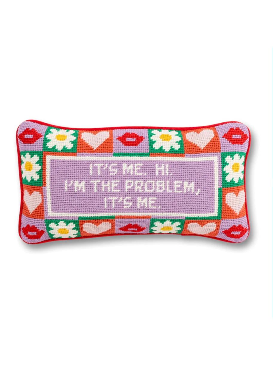 It's Me Needlepoint Pillow by Furbish