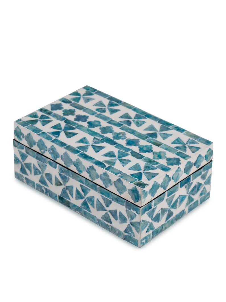Jewelry Box with Lid Rectangle Treasure Chest Storage Box