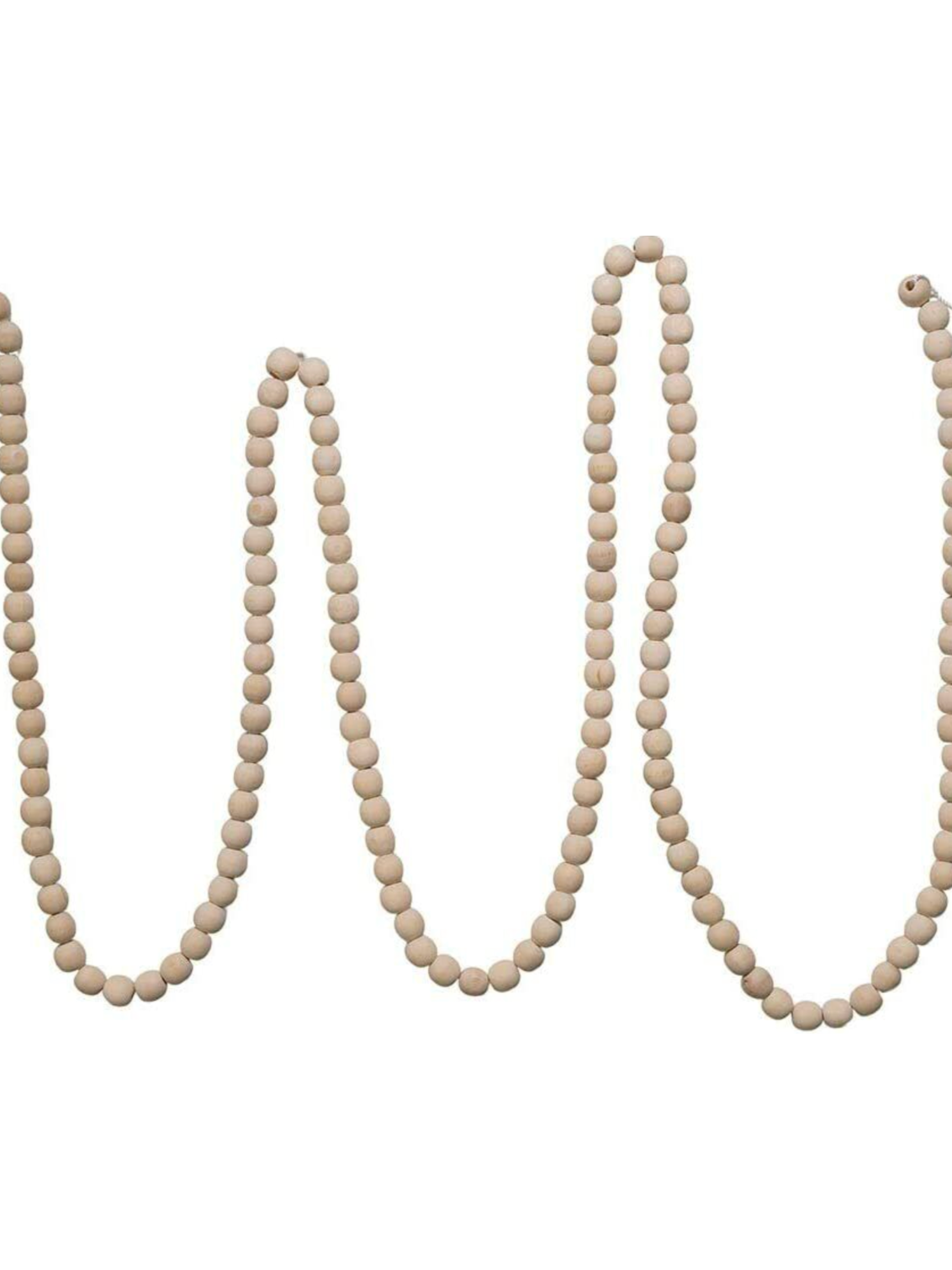Kurt S. Adler 9" Natural Wood Bead Garland