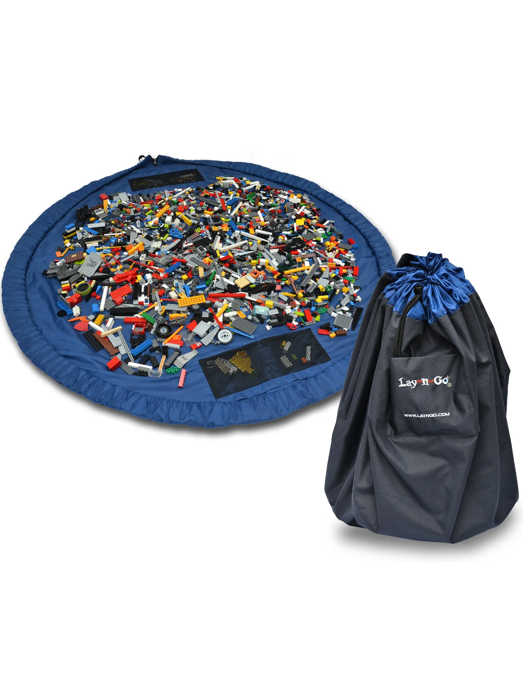 Lay-n-Go LARGE (60") Play Mat, Drawstring Toy Storage Bag