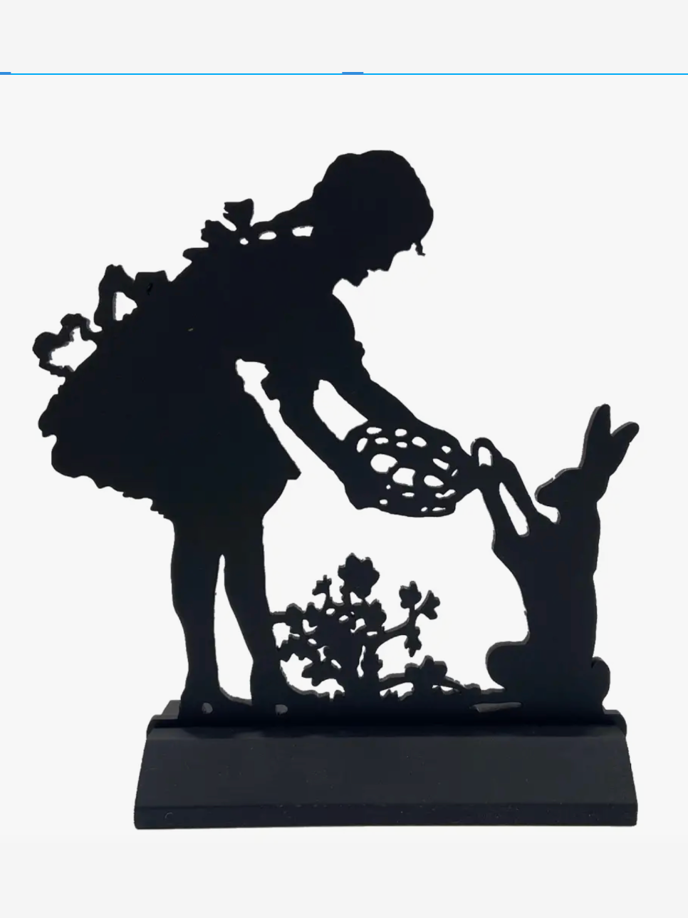 Madison Bay Co. 7" Bunny Gathering Eggs Standing Silhouette Tabletop Décor