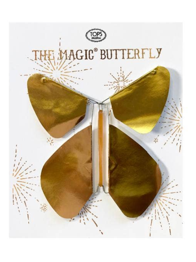 Magic Flying Butterfly Gold Metallic