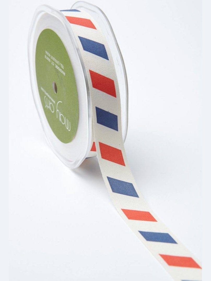 May Arts Red and Blue Stripes Ribbon