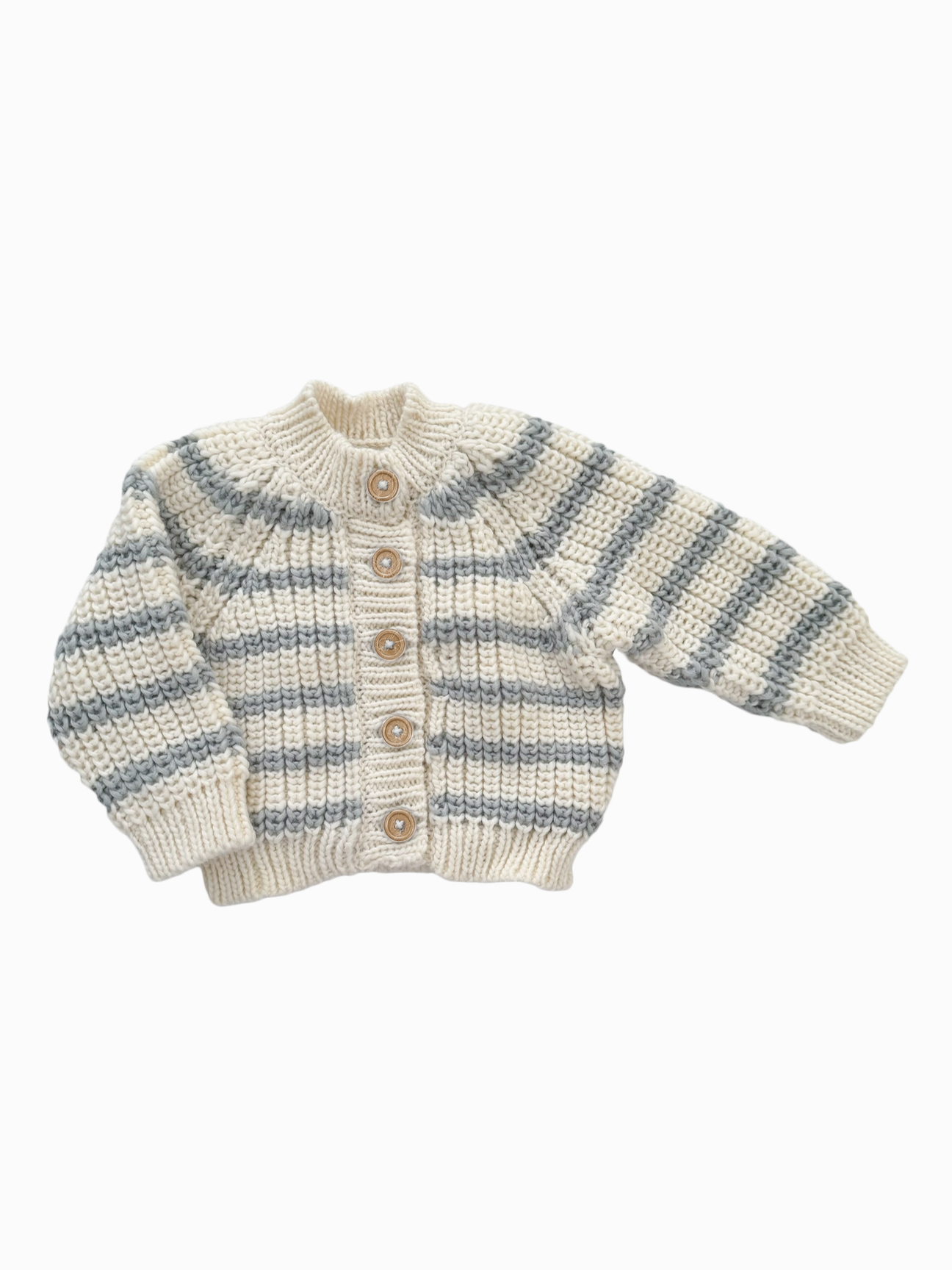 Rib Knit Stripe Cardigan, Bowie Grey Sweater