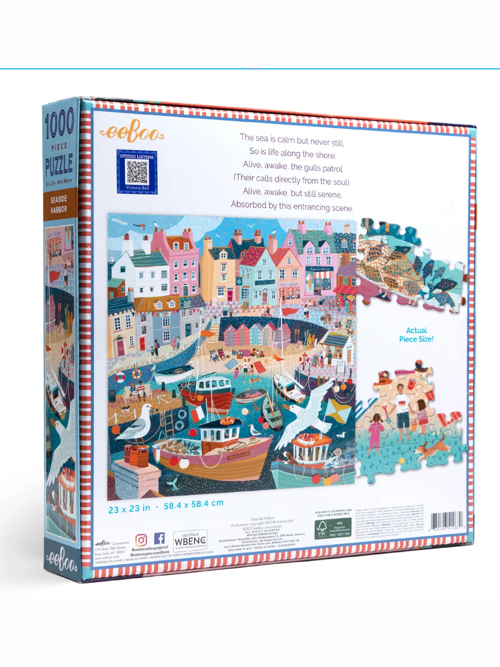 Seaside Harbor 1000 Piece Square Puzzle