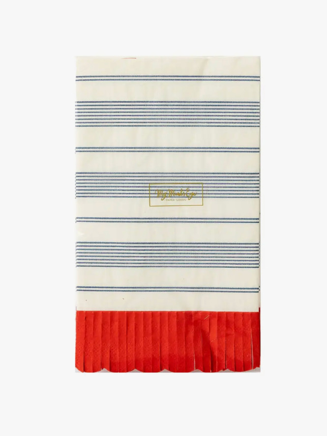 My Mind's Eye Striped Scallop Dinner Napkin