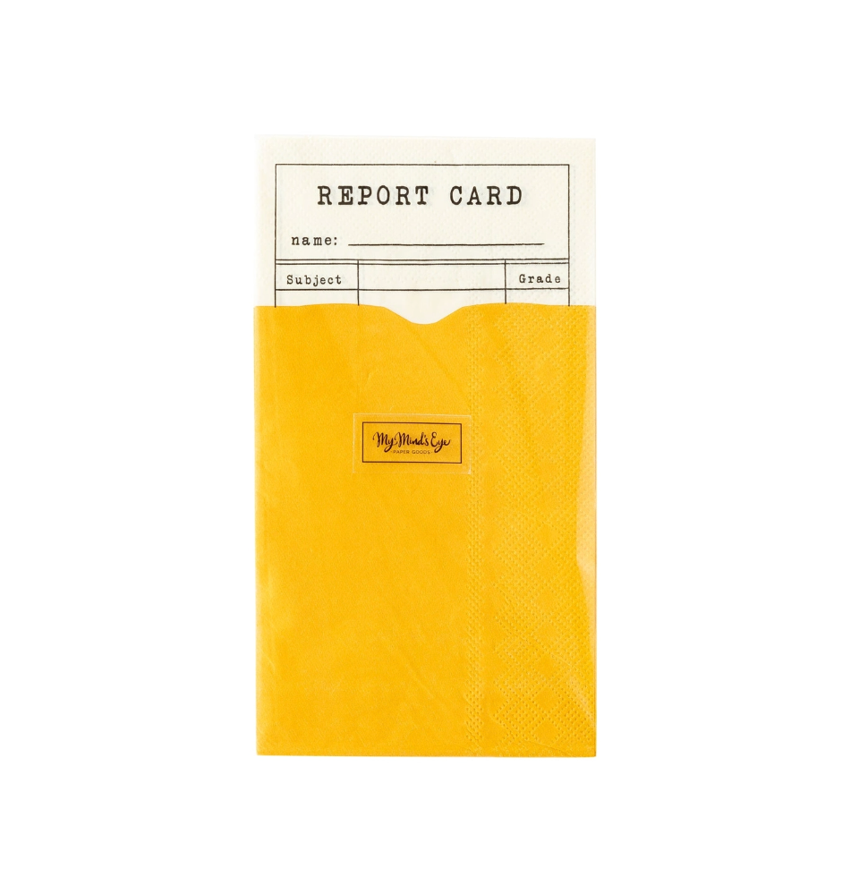 My Mind’s Eye Back to School Report Card Dinner Napkin