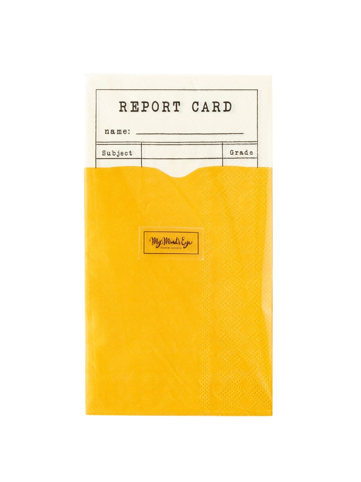 My Mind’s Eye Back to School Report Card Dinner Napkin