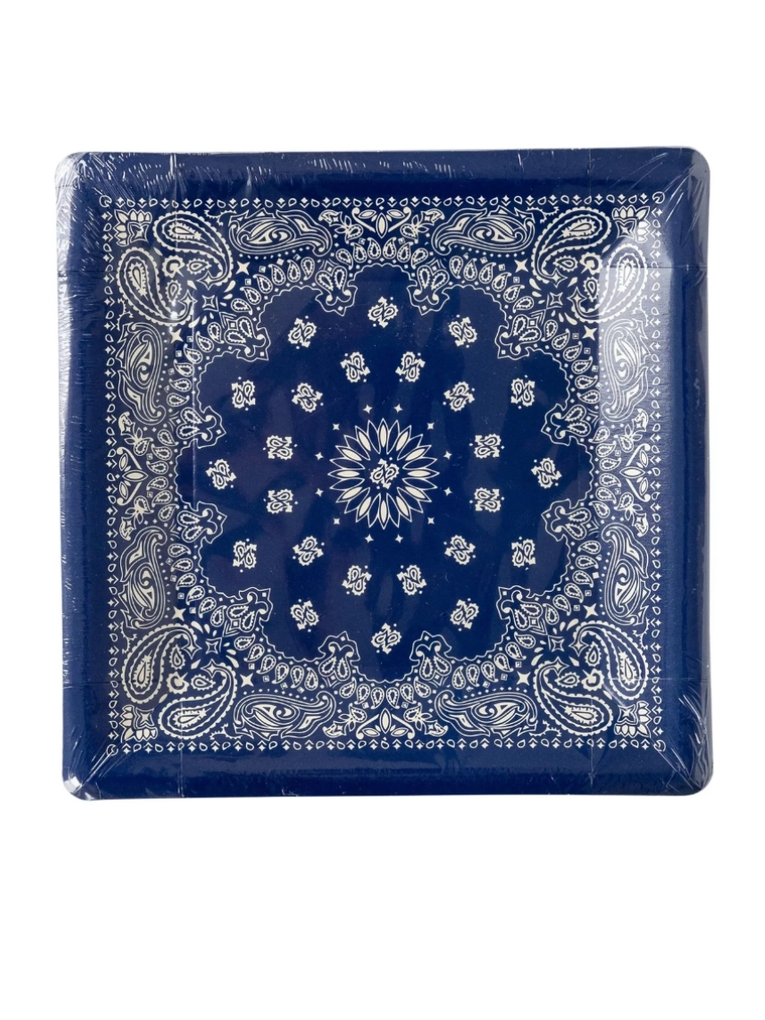 My Mind’s Eye Blue Bandana Paper Plate