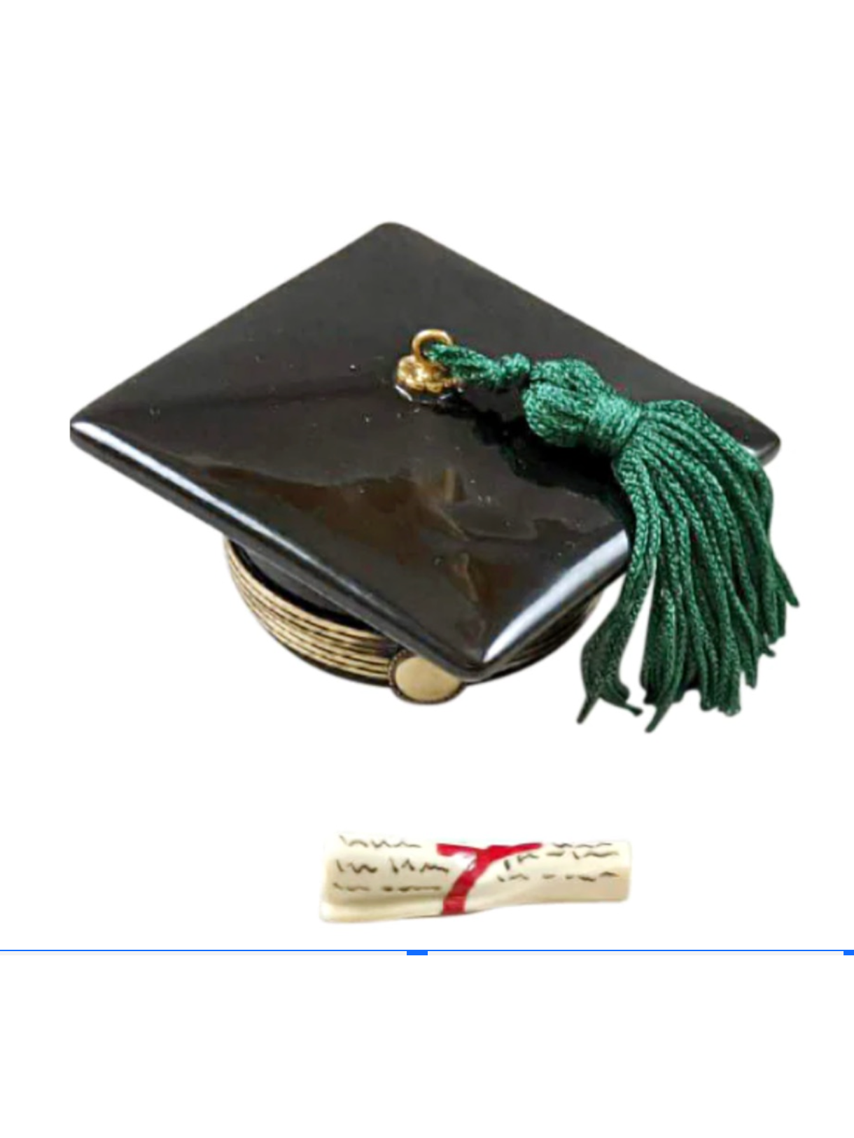 Rochard "Black Graduation Cap With Diploma" Limoges Box