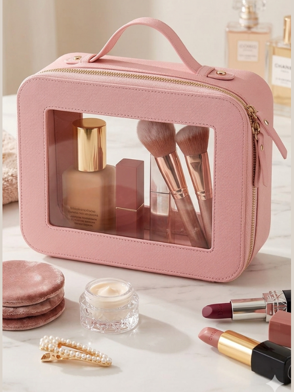 Posie Pink Clear Travel Bag
