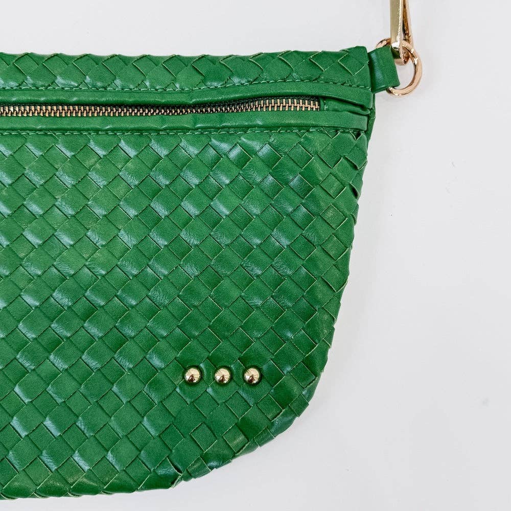 Westlyn Woven Bum Bag Wholesale - NEW COLOR ADDED!: Checkered Emerald