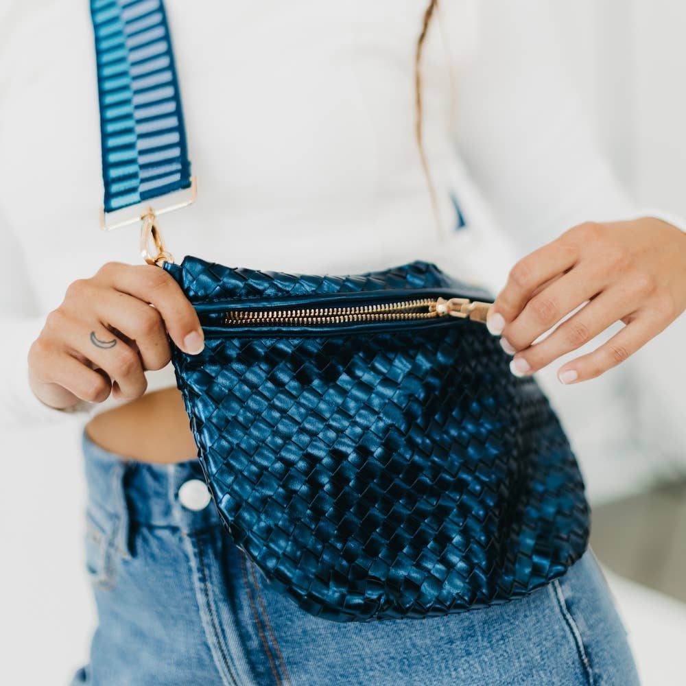 Westlyn Woven Bum Bag: Denim Blue