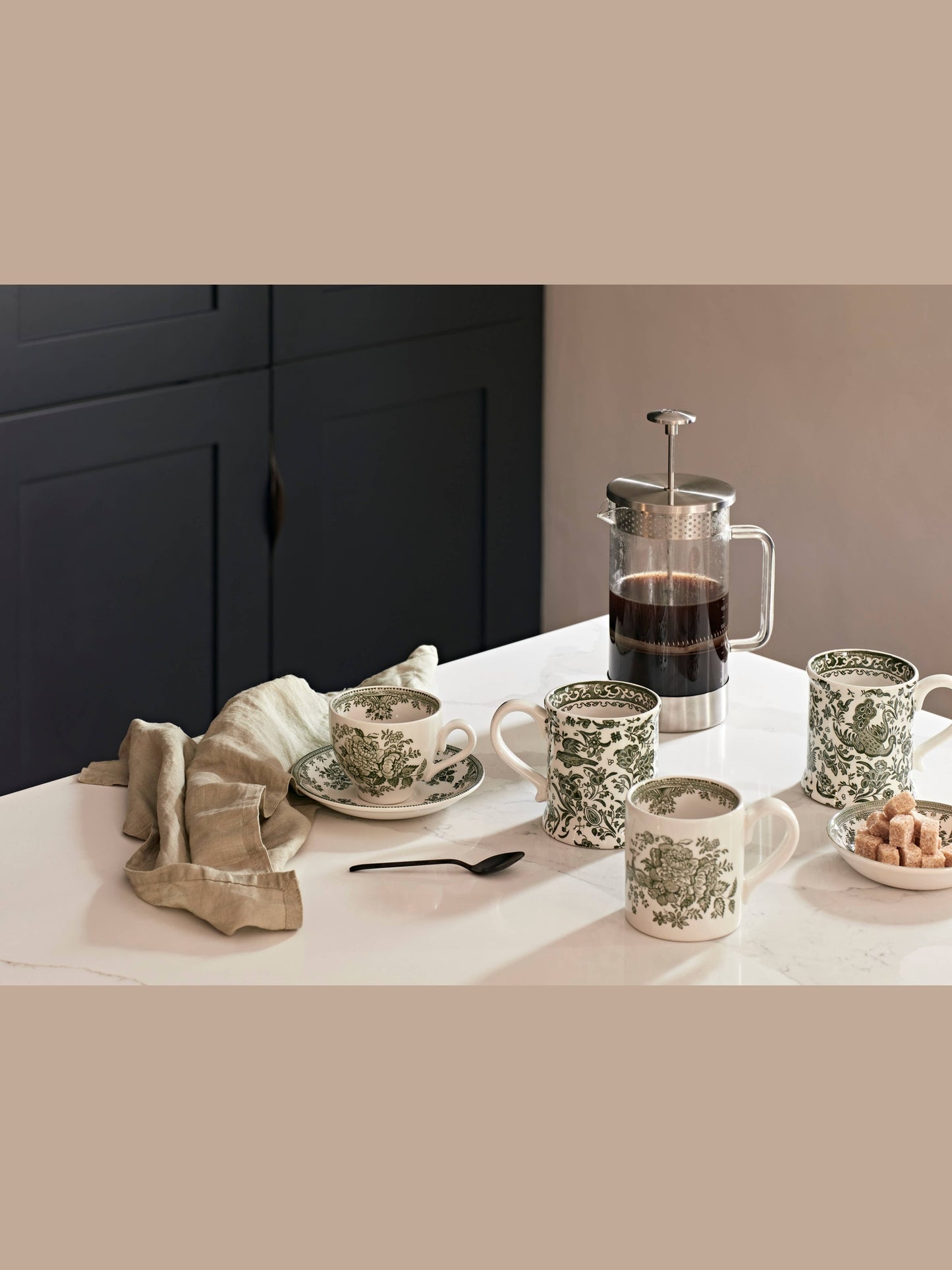 Green Asiatic Pheasants Tankard Jug Large