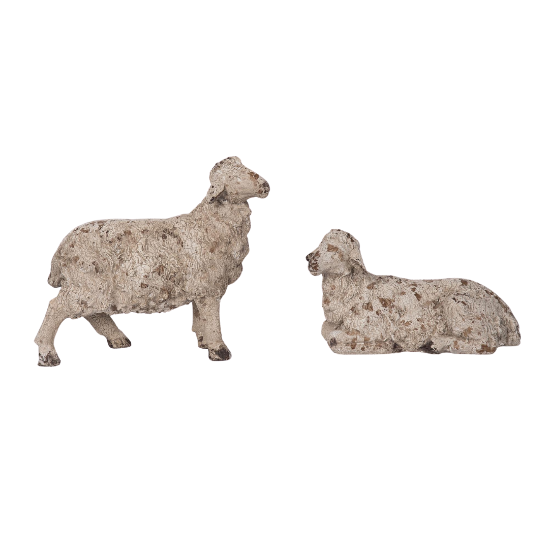 Resin Lamb Decor (2 lambs) Easter Home Décor