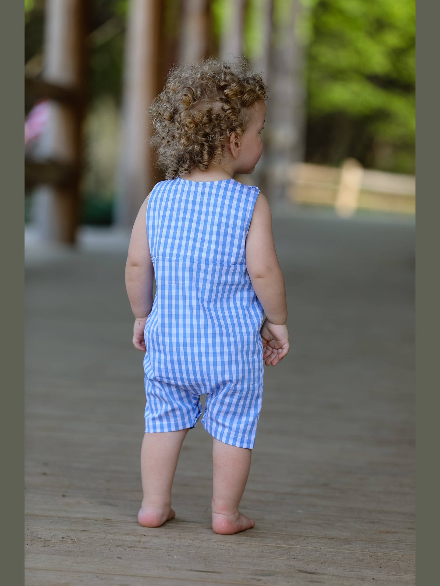 4th of July Flag Smocked Boys Romper