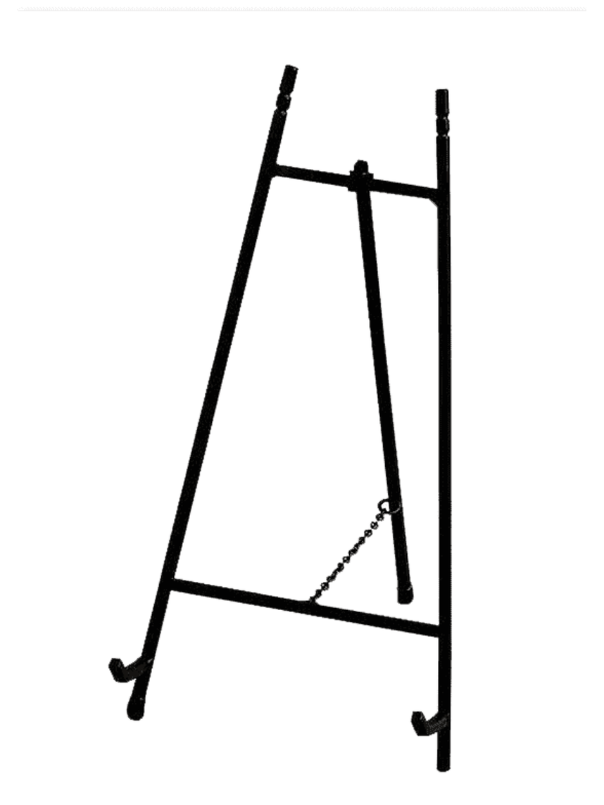 Classic Black Iron Gallery Easel For Decoupage Trays