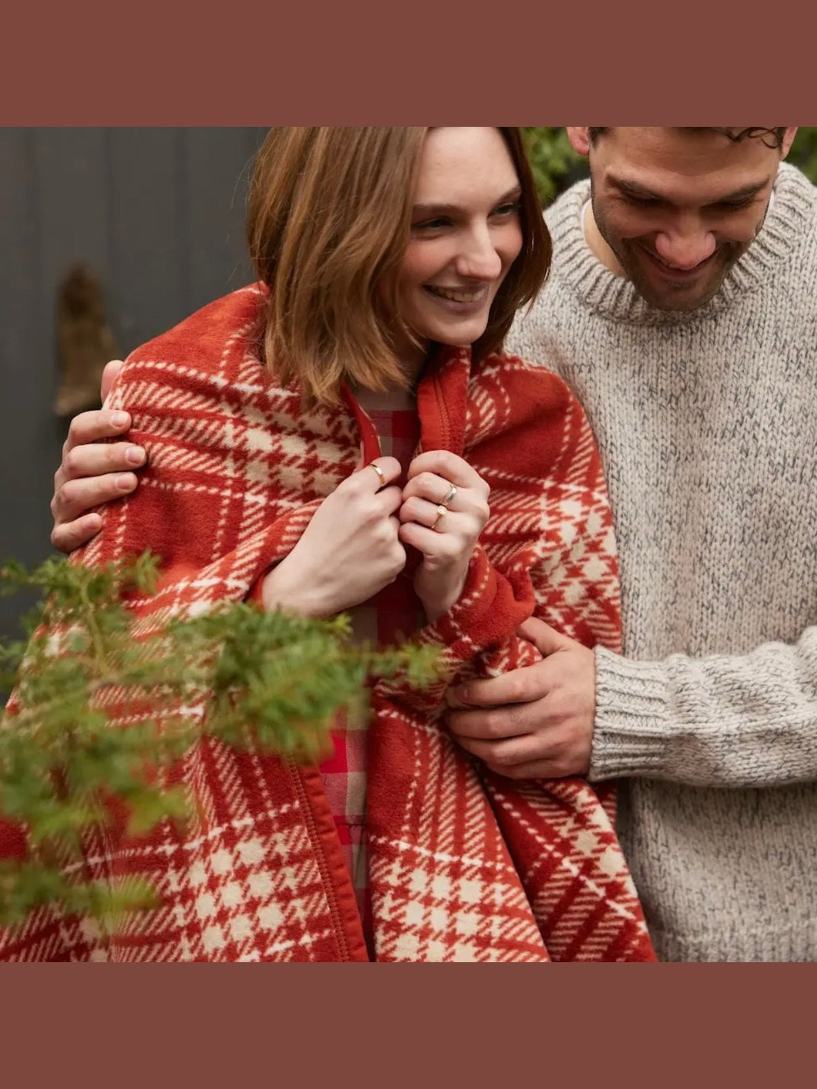 ChappyWrap Autumn Plaid Desert Red Blanket