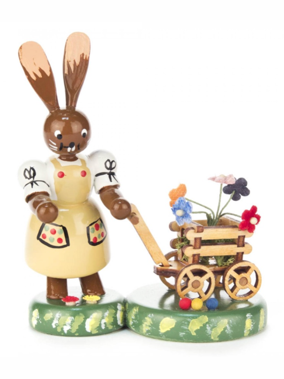 Dregeno German Rabbit Lady with Wagon
