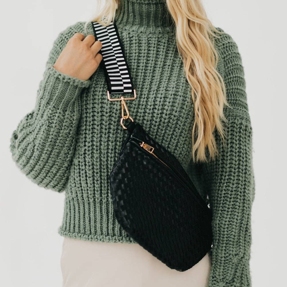 Westlyn Woven Bum Bag Wholesale - NEW COLOR ADDED!: Checkered Emerald