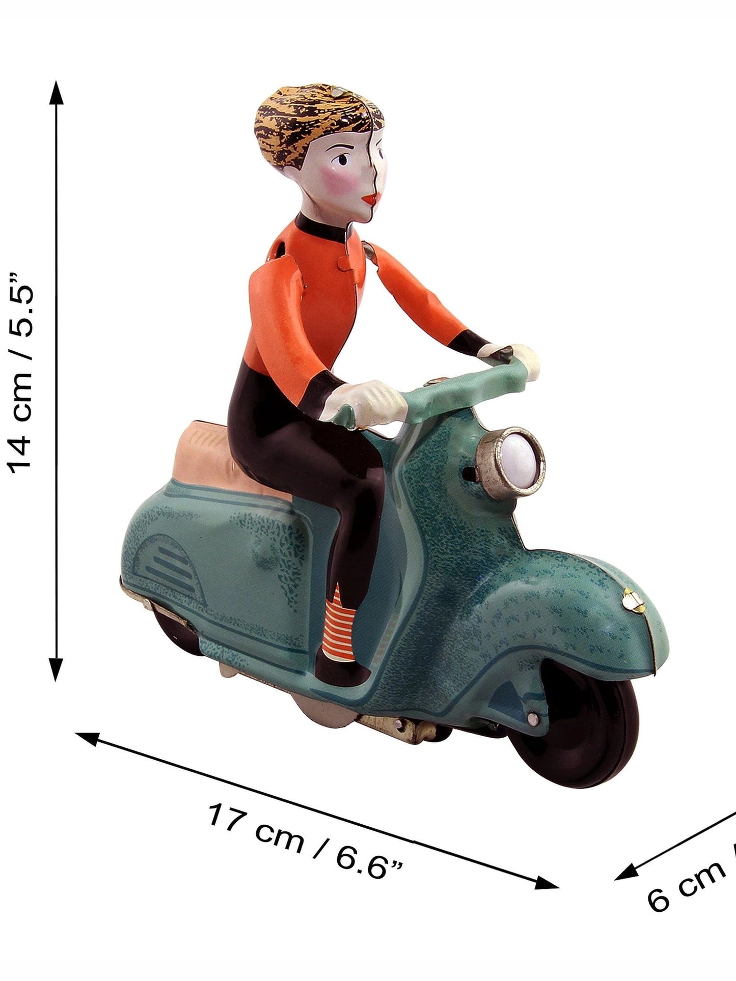 Tin Toy Scooter Girl