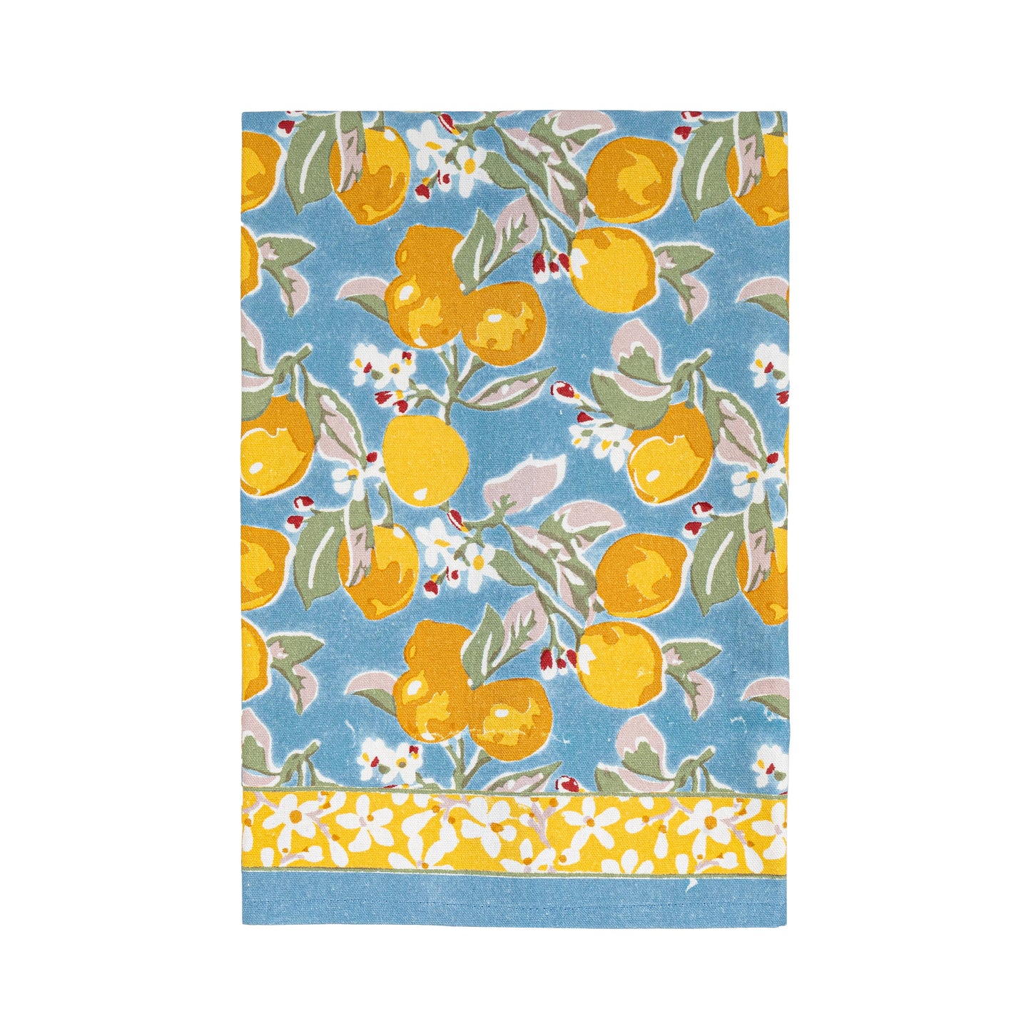 Citron Blue & Yellow Tea Towel 20x30