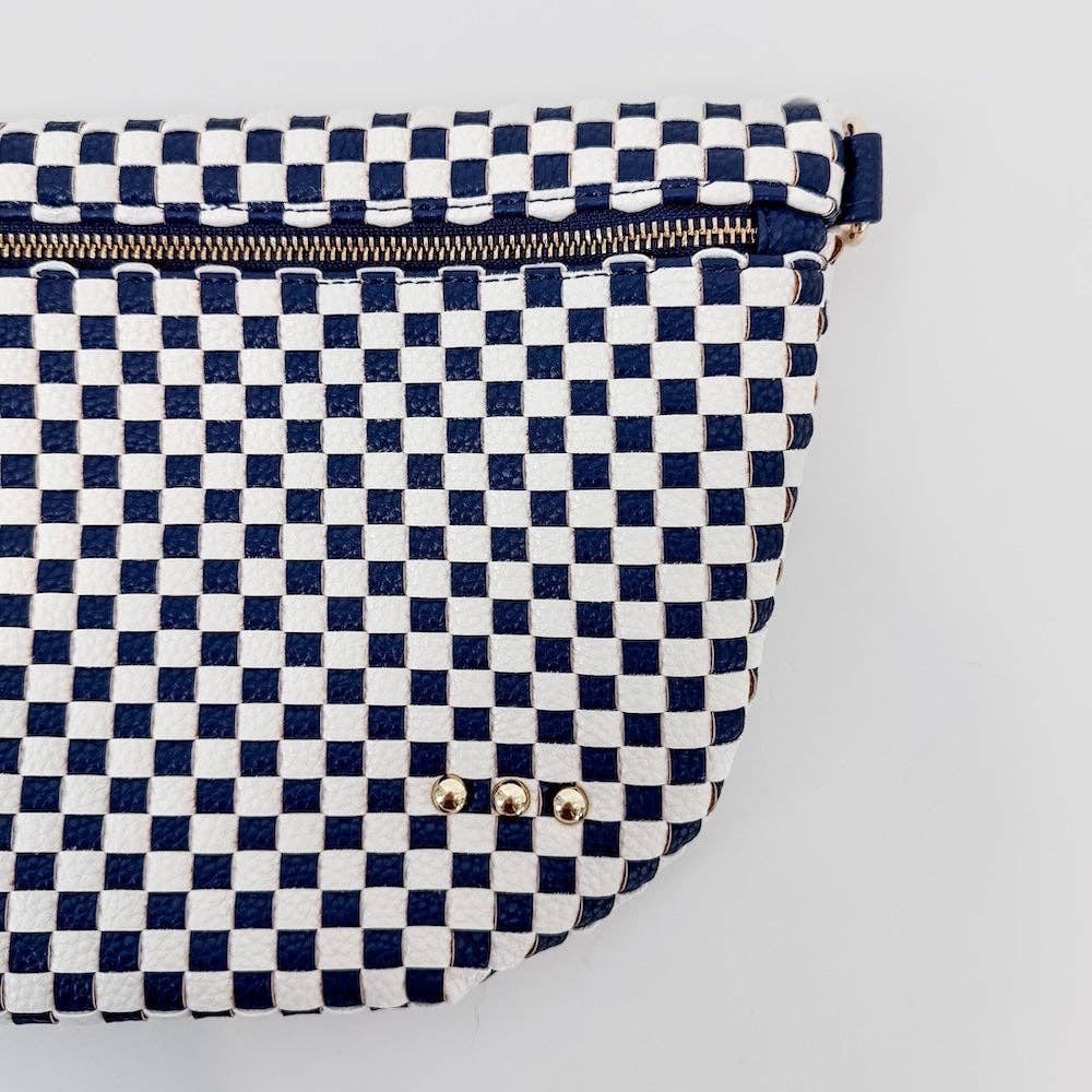 Westlyn Woven Bum Bag Wholesale - NEW COLOR ADDED!: Checkered Emerald