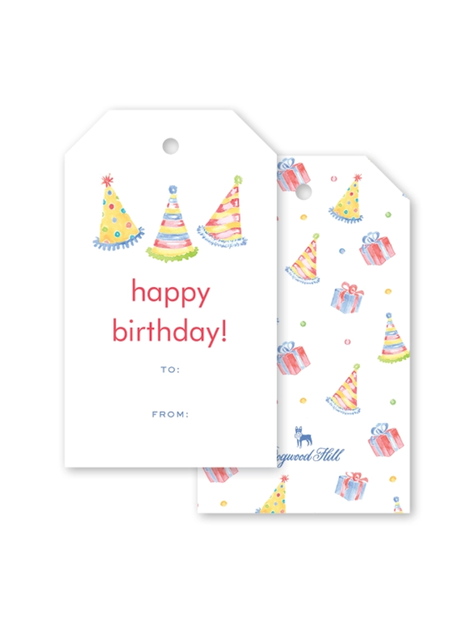 Dogwood Hill Party Confetti Hats Gift Tags