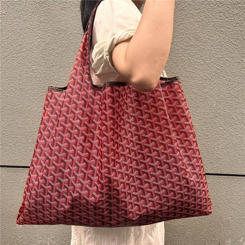 Foldable Large Capacity Shoulder Shopping Bag: BORDEAUX