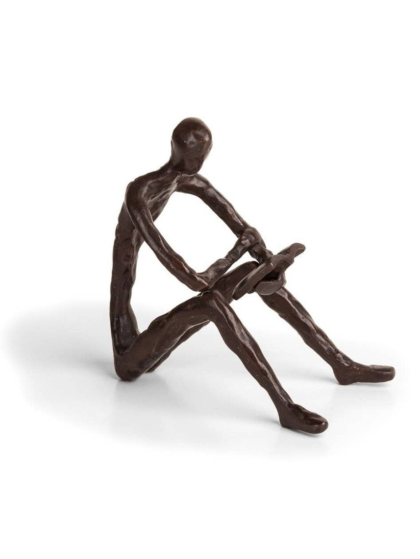 Leisure Reading Bronze Sculpture