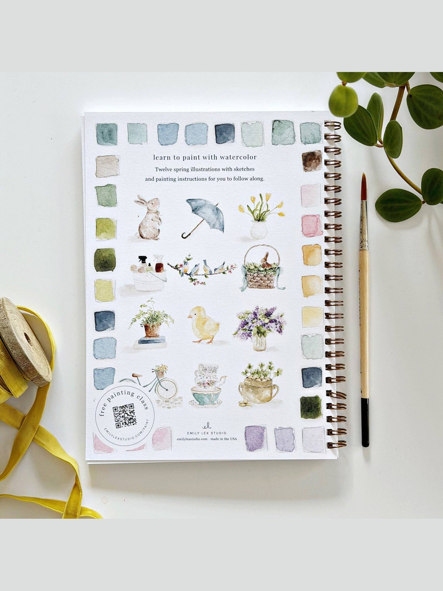 Spring watercolor workbook
