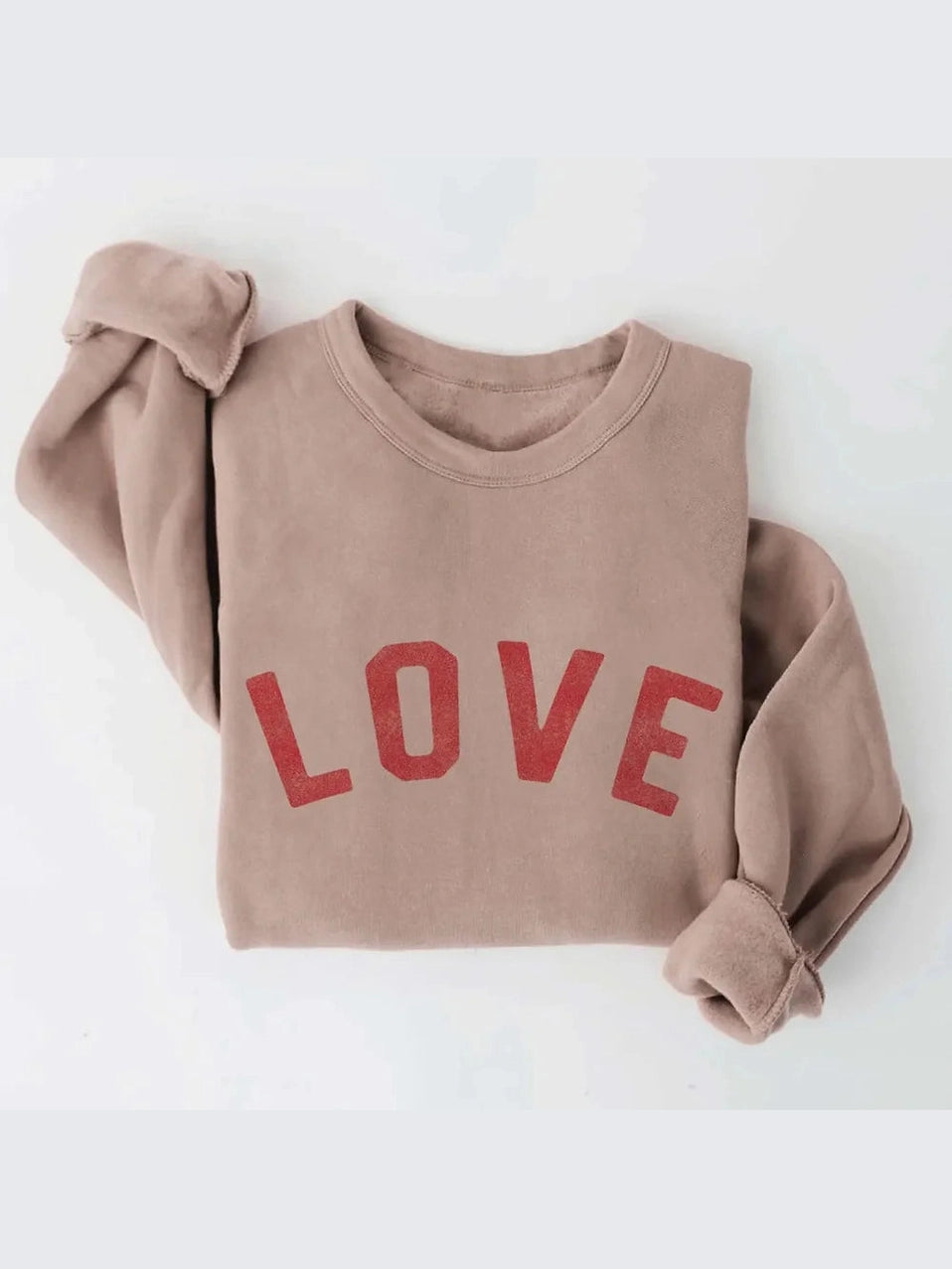 Tan LOVE Graphic Sweatshirt (super soft)