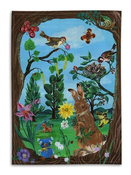 Nathalie Lete "The Nest" Linen Tea Towel