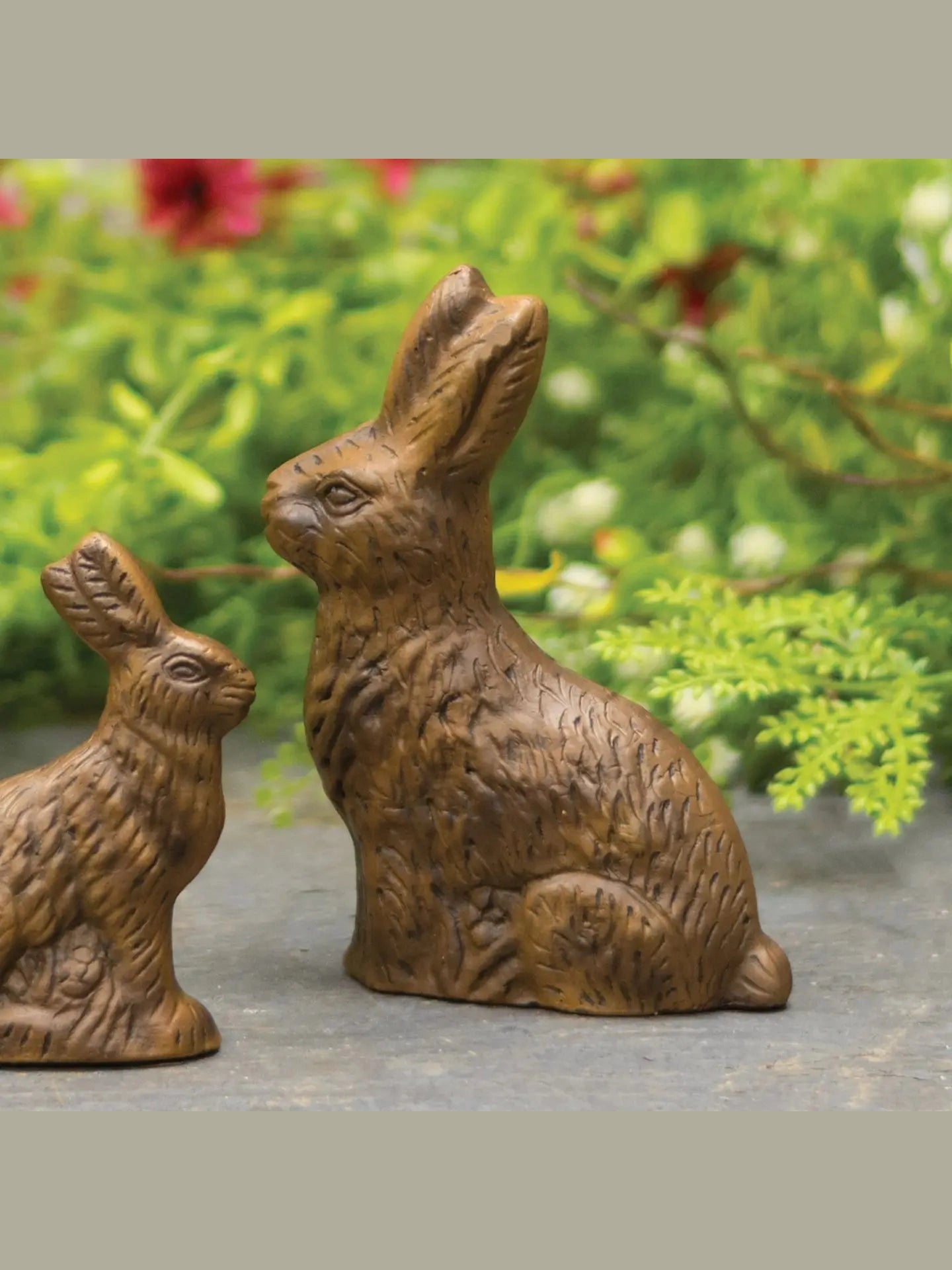 Resin Brown Bunny Figurine, 8 Inch