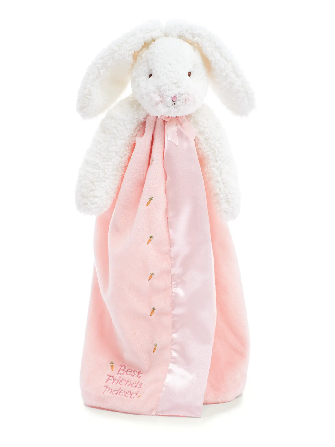 Pink Embroidered Blossom Bunny Buddy Blanket