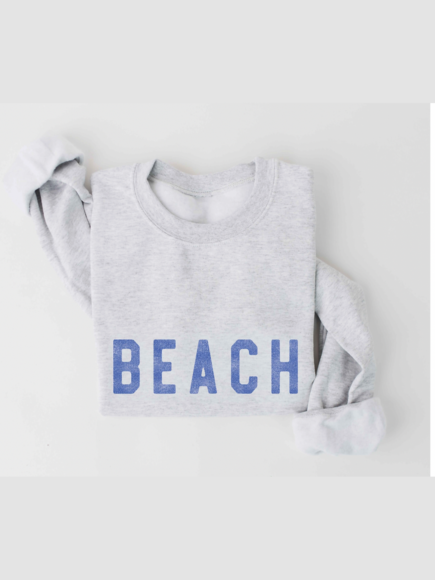 White Heather BEACH Sweatshirt (super-soft)
