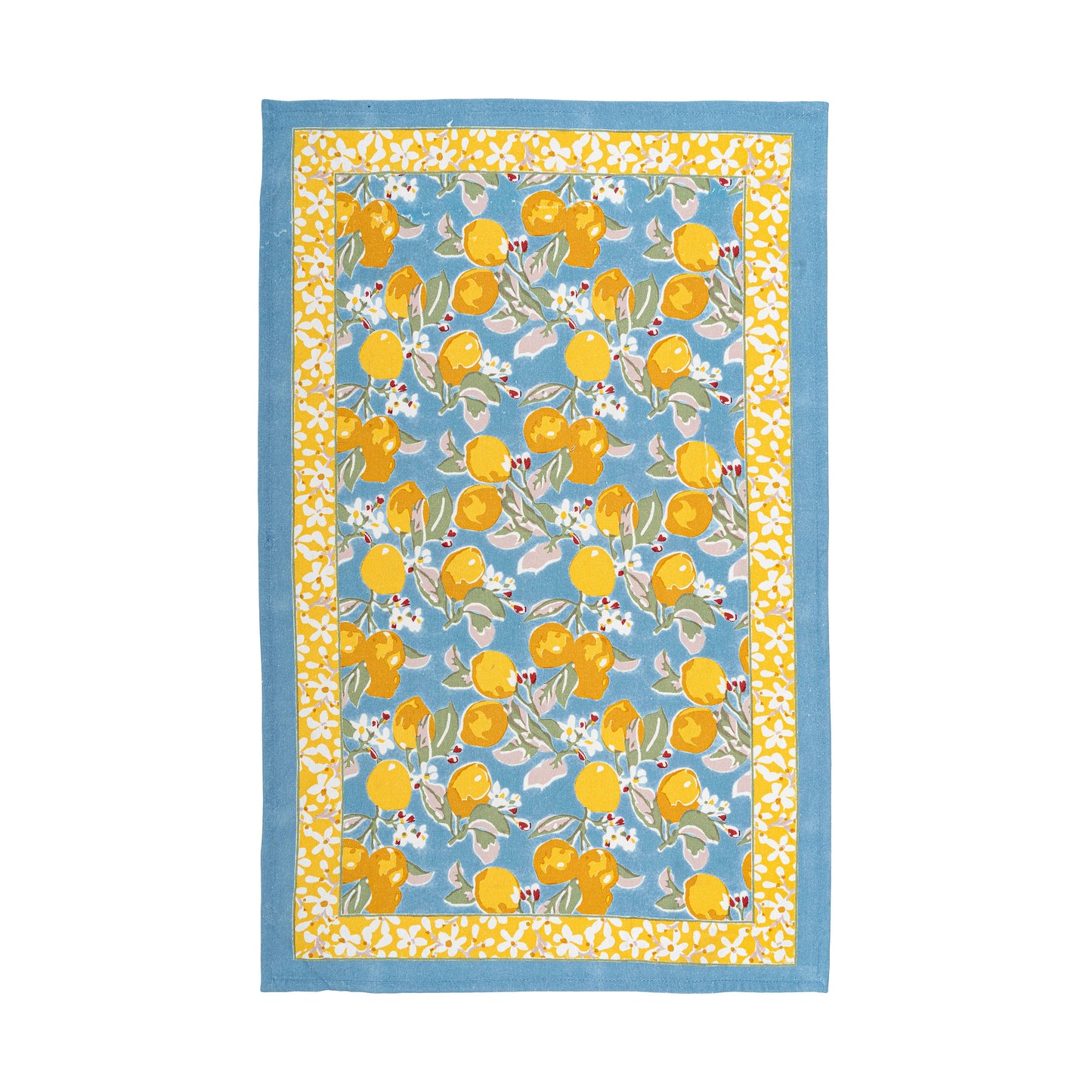 Citron Blue & Yellow Tea Towel 20x30